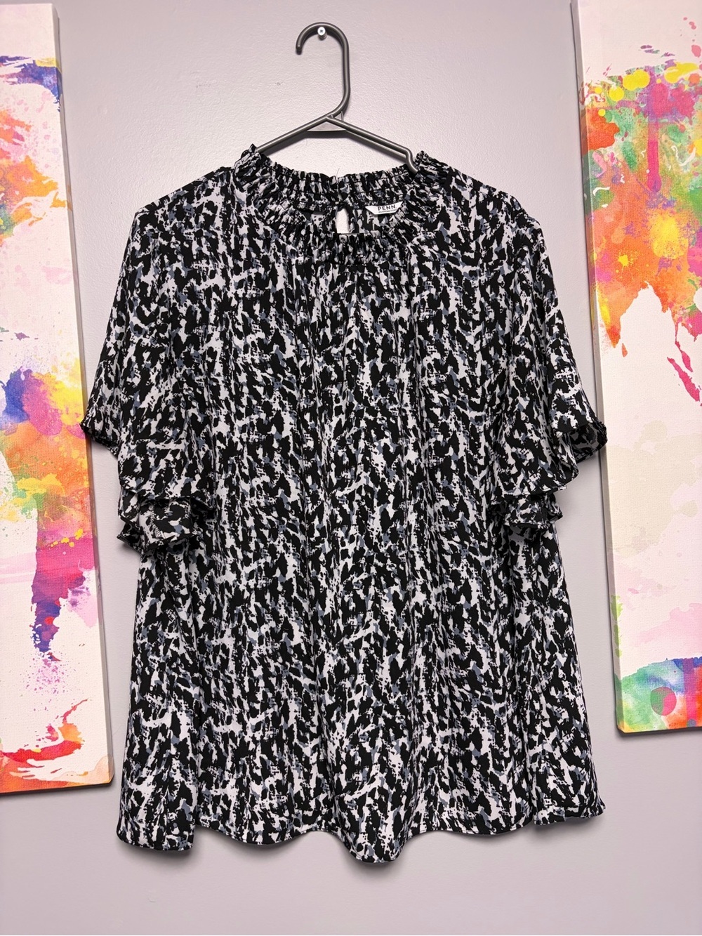 Penningtons Black and White Blouse